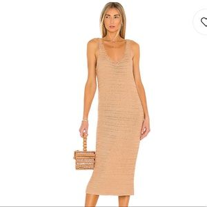 House of Harlow x Sofia Richie Rowan Crochet Dress in Candied Ginger